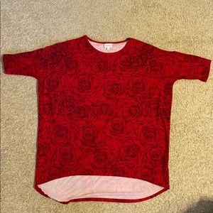 Lularoe Red Roses shirt